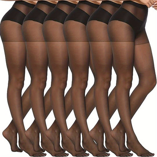 2025 Trendy Hosiery for Less: 6-Pack Sheer Pantyhose