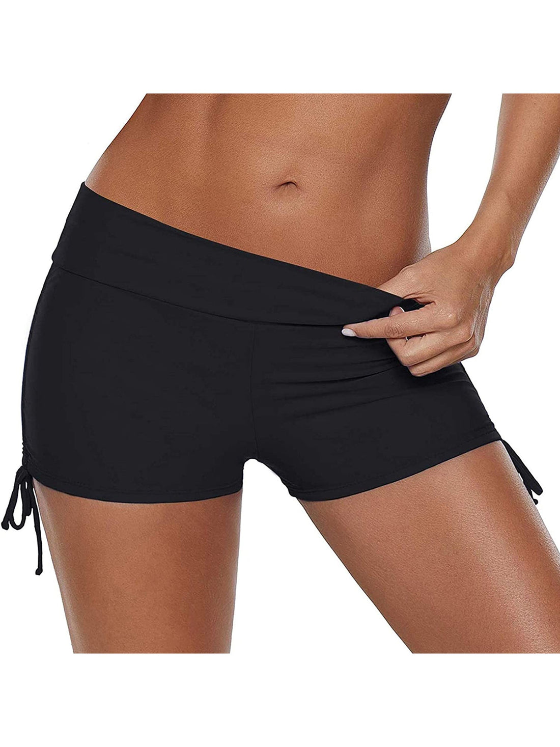 Summer-Ready Boyshort Swim Bottoms: High-Waisted & Quick-Dry