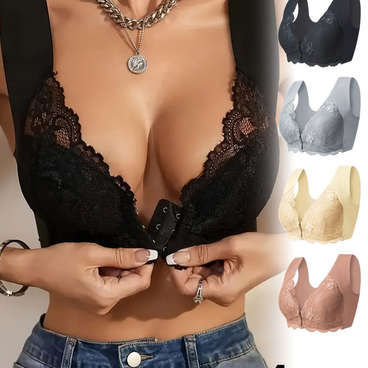 2025 Summer Essential: Full Coverage Wide Strap Bra 4-Pack Comfort