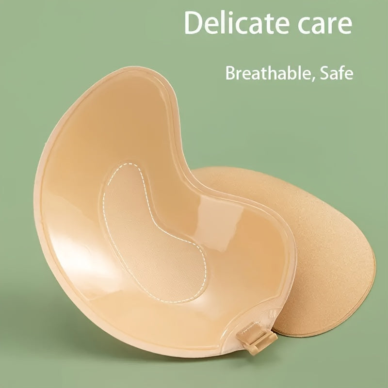 1 Pair Strapless Stick-On Bra: Mango-Shaped, Invisible Lift & Support