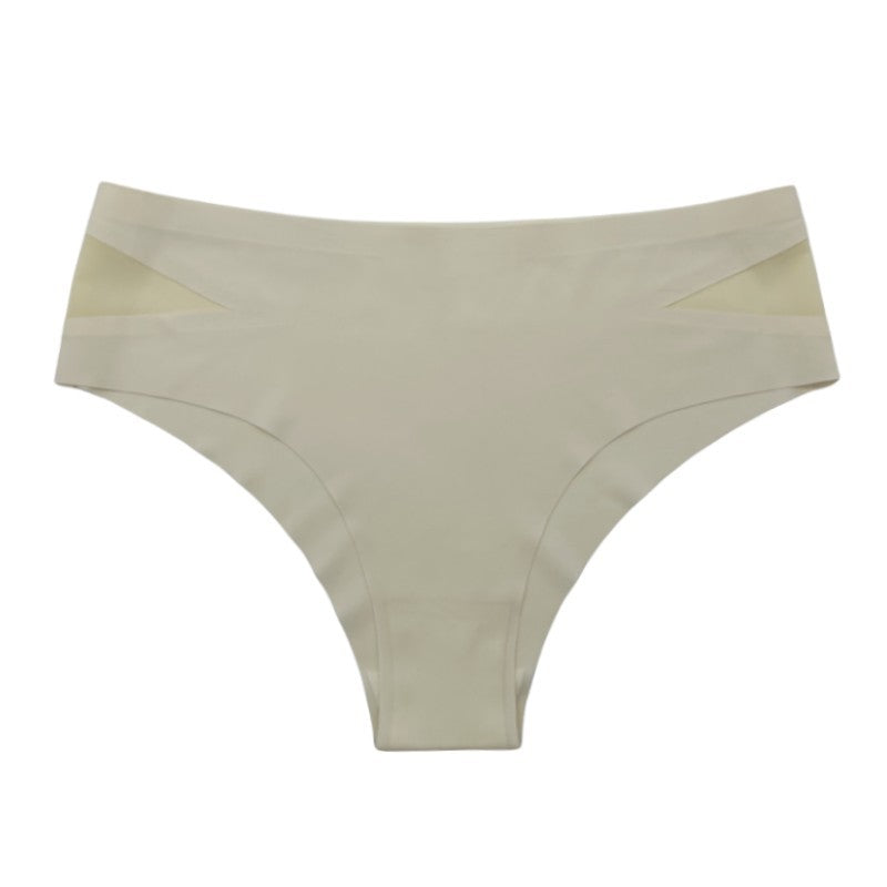 Seamless Women's Sports Panties: Quick-Dry, Breathable Mesh, Cotton Crotch