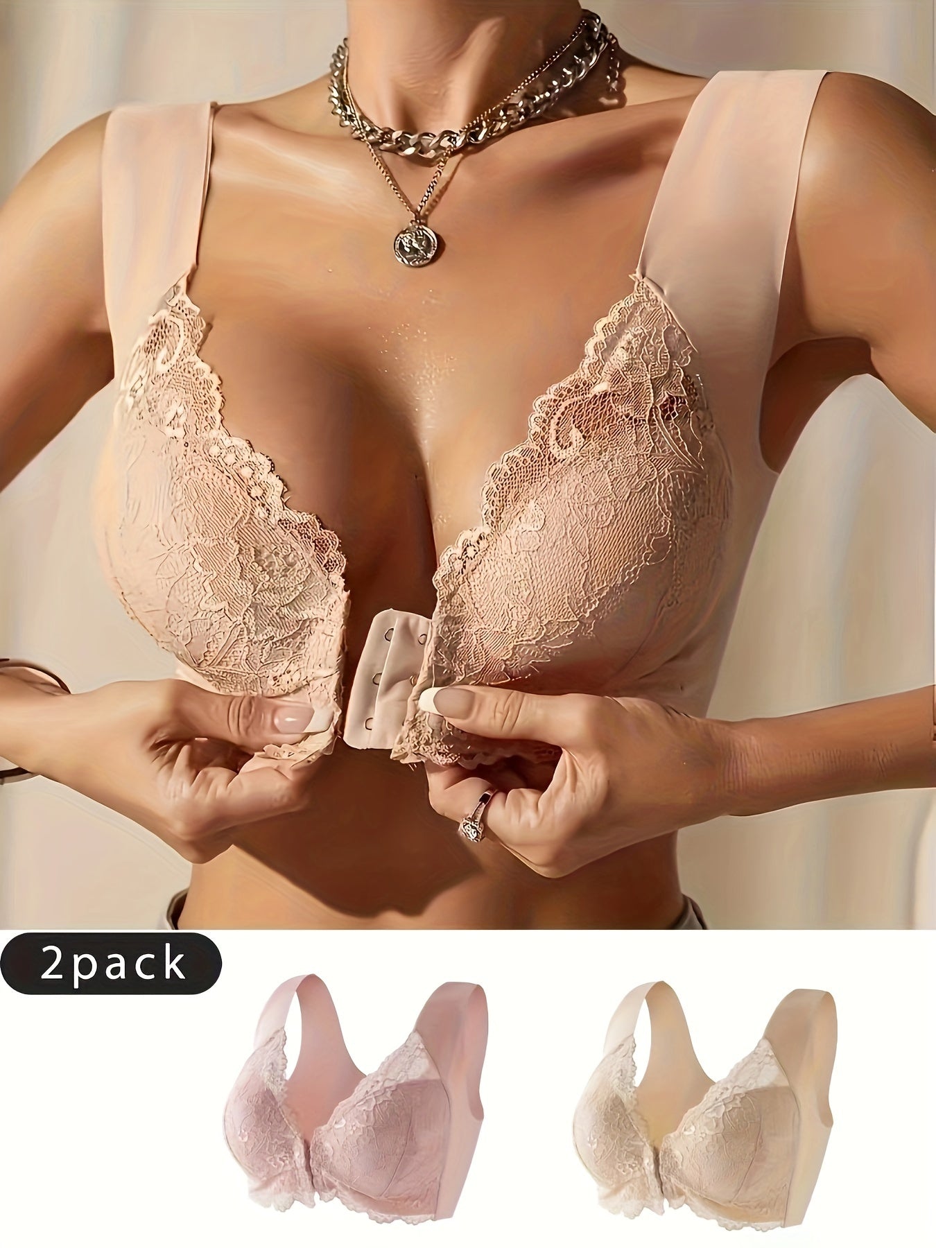 Elegant Lace Wireless Bras 2-Pack | Sexy Lingerie