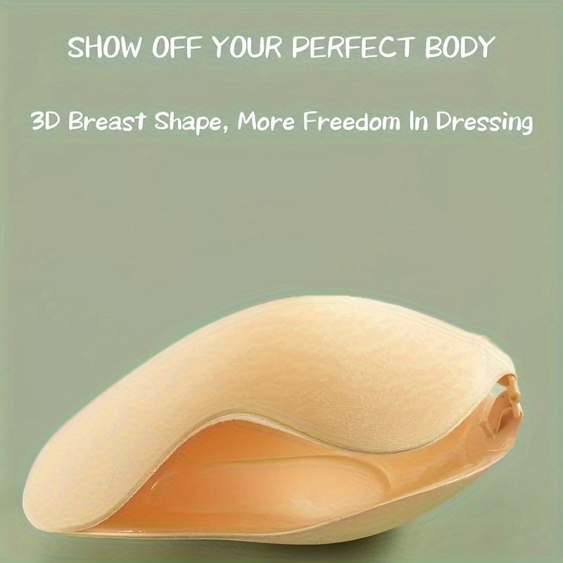 1 Pair Strapless Stick-On Bra: Mango-Shaped, Invisible Lift & Support