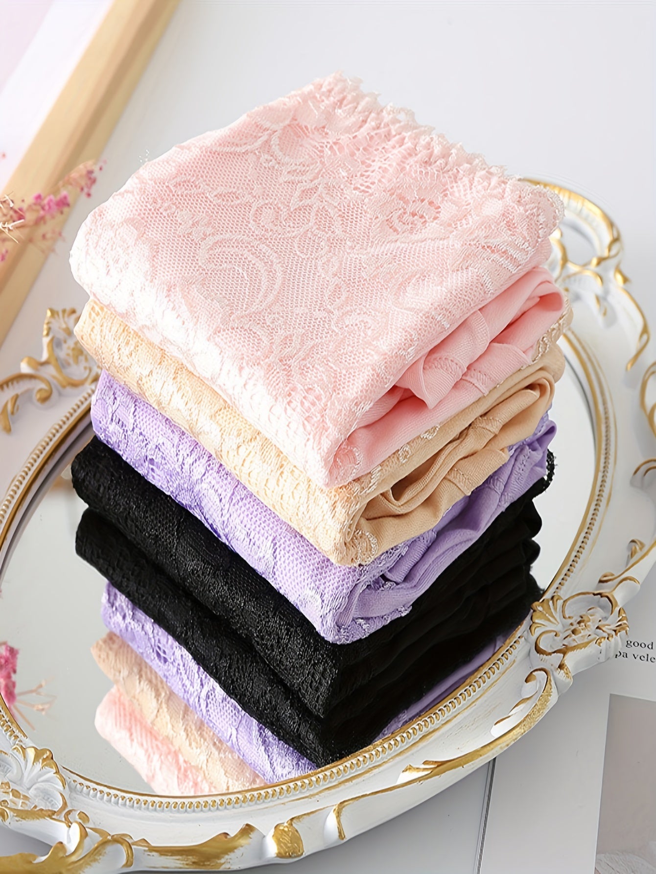 3er-Set Damen-Höschen in großer Größe, einfarbig, hohe Taille, Spitze, Bauchstraffung – ideale Geschenke