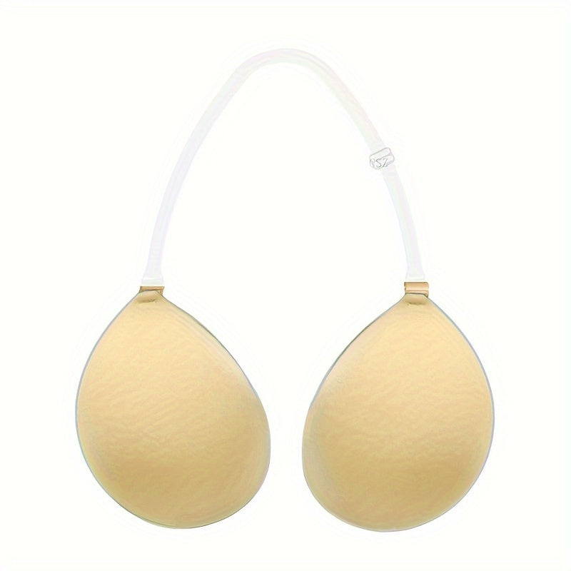 Sujetador de silicona IdeaCCSZ con realce: invisible, sin tirantes, transpirable, compatible con vestidos de novia, con soporte inalámbrico.