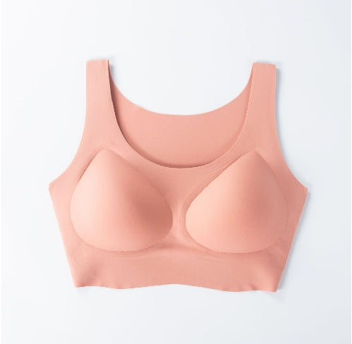 Women's Wireless Vest Bra: Seamless Icy Silk Feel, Full Coverage