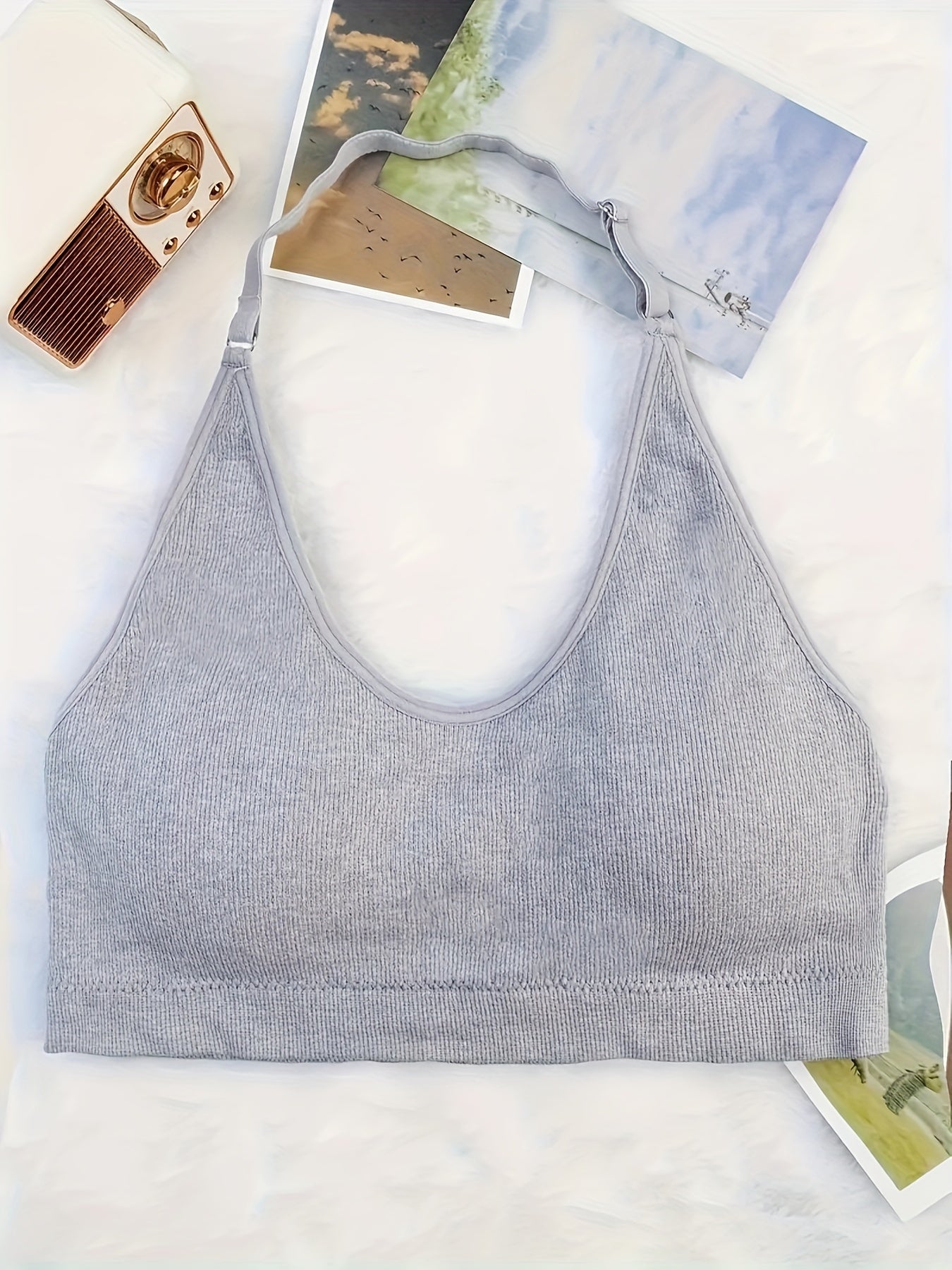 Women's 3-Pack Everyday Sports Bras - Nylon Blend, Removable Padding, Wireless, Medium Support