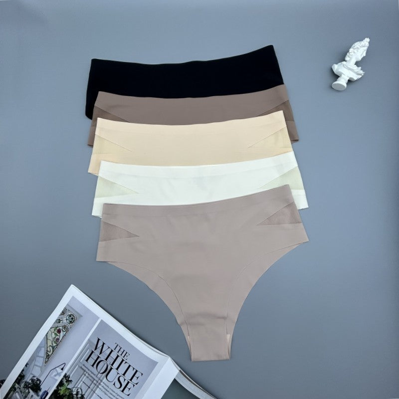 Seamless Women's Sports Panties: Quick-Dry, Breathable Mesh, Cotton Crotch