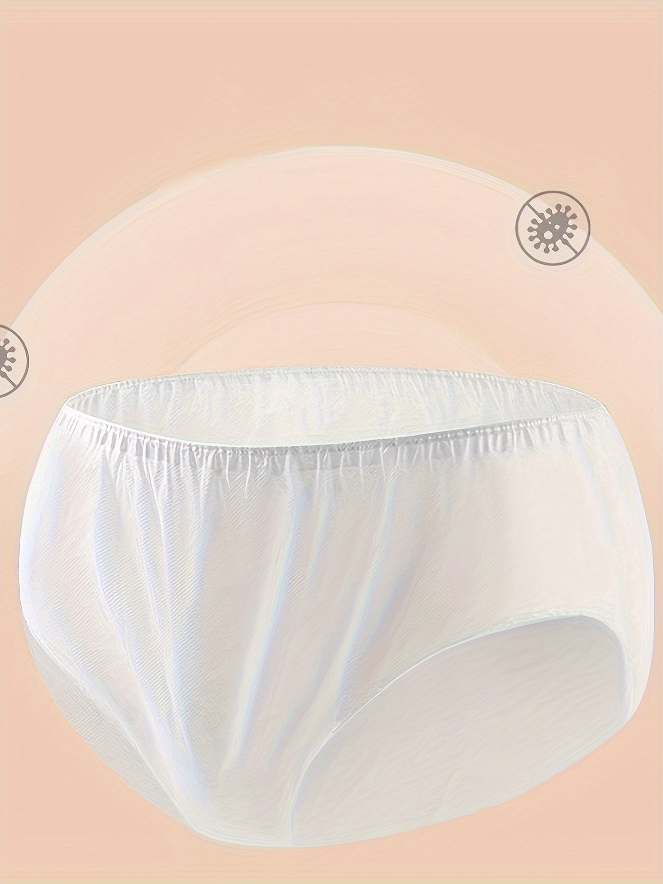 100 bragas desechables de tela no tejida, blancas, de cintura media, para viajes, lencería y ropa interior femenina.