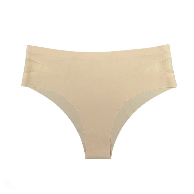 Seamless Women's Sports Panties: Quick-Dry, Breathable Mesh, Cotton Crotch