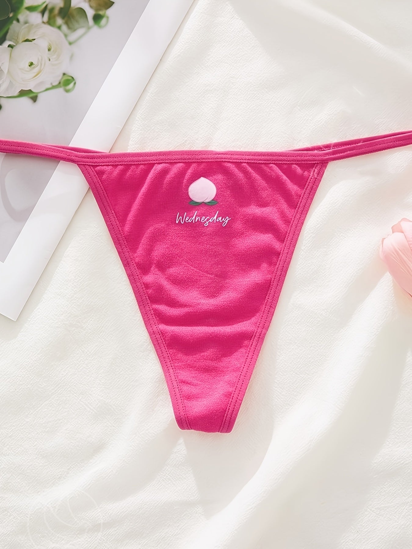 Women's 5-Pack Low-Rise Thongs: Soft Stretchy, Sexy Fit, Fruit Print