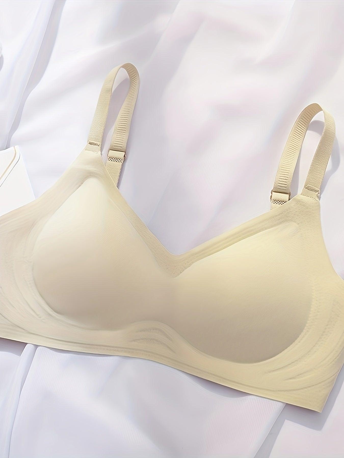 Seamless Support Bra, Comfortable Soft Wireless Lifting Bras, Anti-Sagging Back Smoothing Underwear, Casual Style With Adjustable Hooks