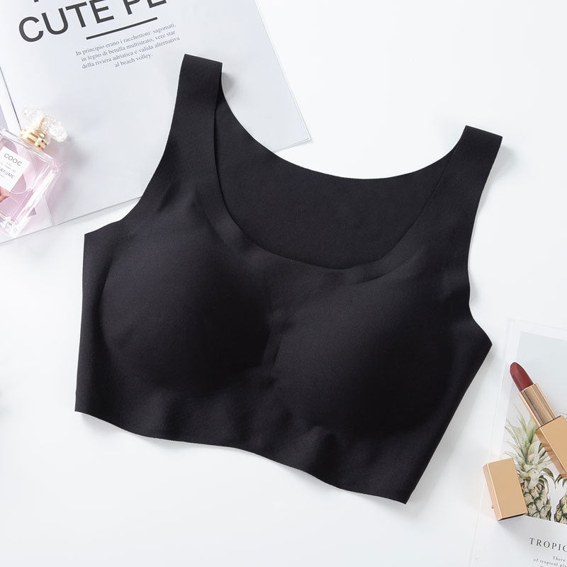 Women's Wireless Vest Bra: Seamless Icy Silk Feel, Full Coverage