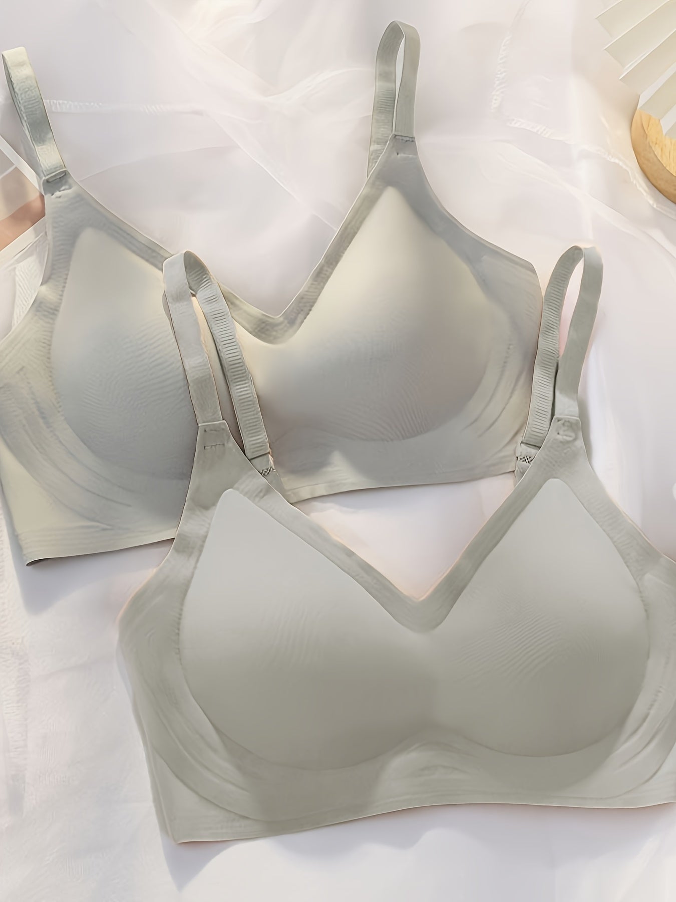 Seamless Support Bra, Comfortable Soft Wireless Lifting Bras, Anti-Sagging Back Smoothing Underwear, Casual Style With Adjustable Hooks