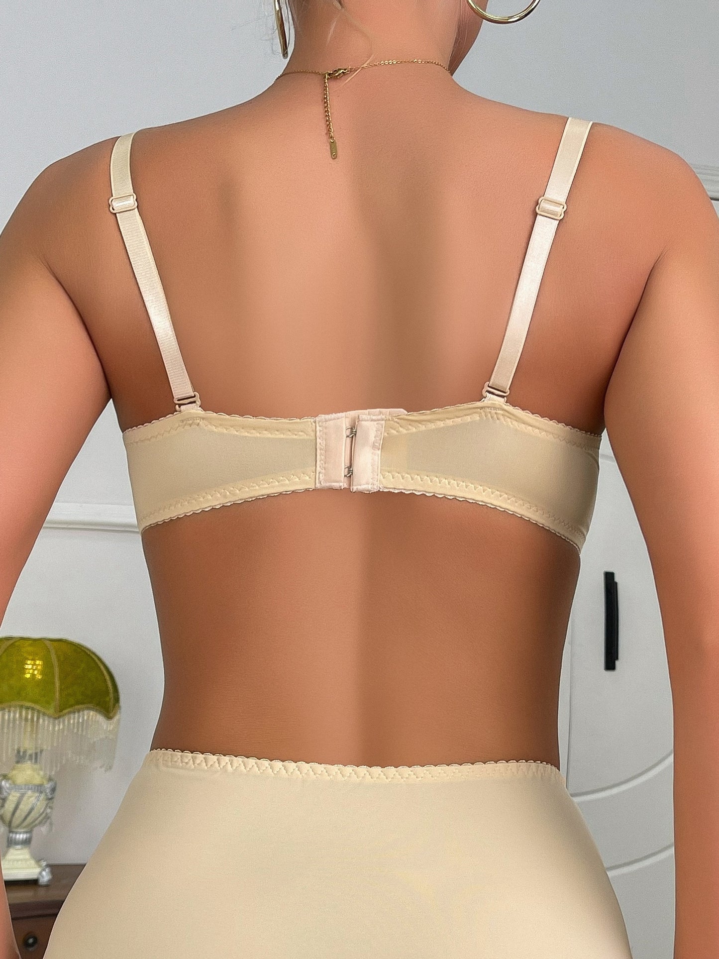 3pcs Women's Simple Solid Seamless Bow Strappy Push Up Underwire Bra - Comfy & Breathable