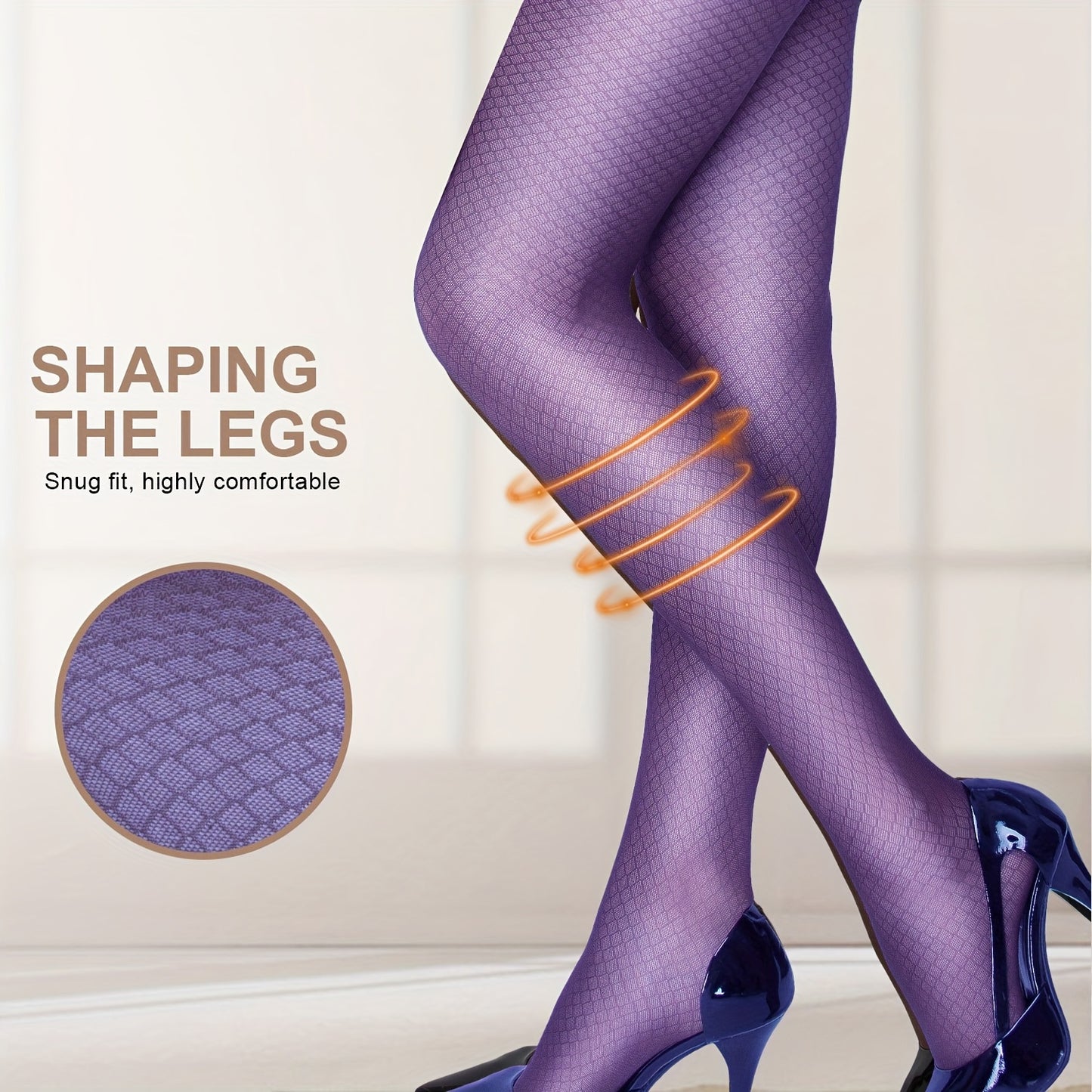 3 pares de medias estampadas informales, delgadas y lisas para mujer, de alta elasticidad, agradables para la piel y transpirables.