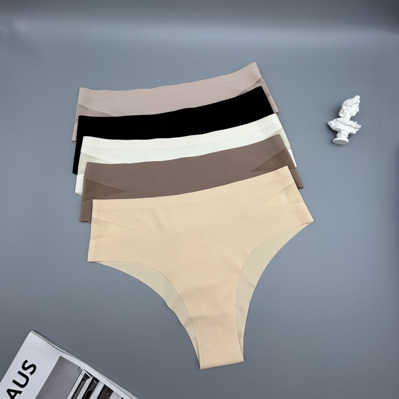 Seamless Women's Sports Panties: Quick-Dry, Breathable Mesh, Cotton Crotch