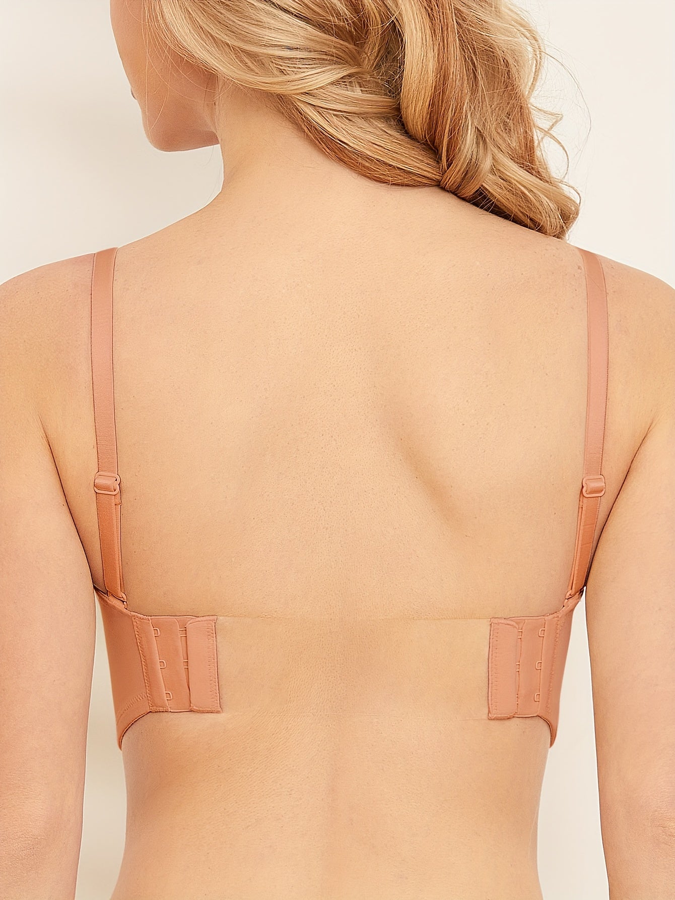 Push-Up-Dessous für Damen mit abnehmbaren Trägern – einfacher, einfarbiger Plunge-BH für den Koningsdag