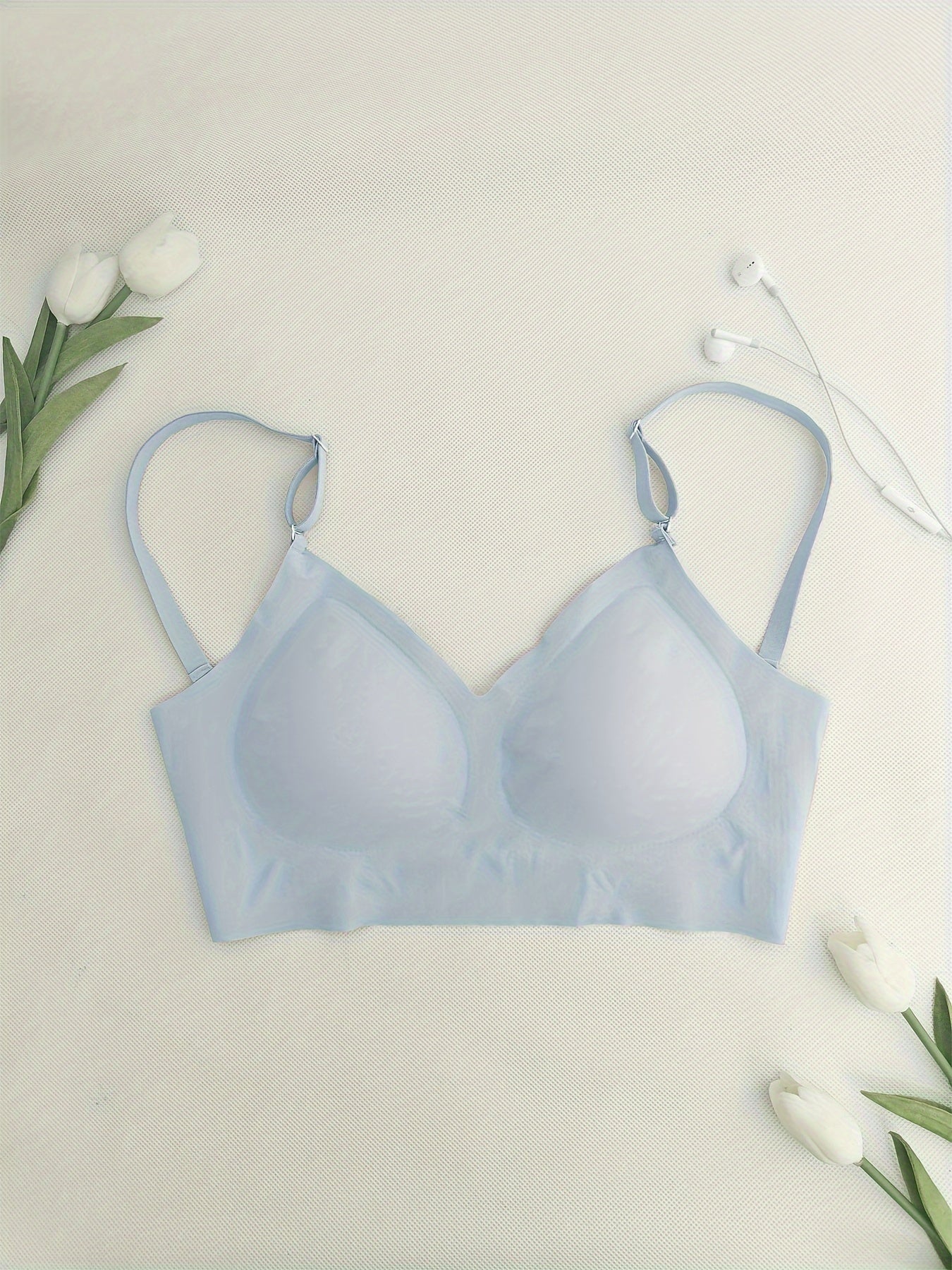 5-Pack Women's Seamless Backless Crop Tank Top Sports Bra - Wire-Free, Invisible, Adjustable Straps