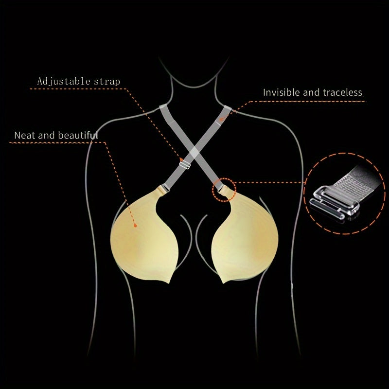 Pegatinas invisibles para realzar el pecho para mujer: antideslizantes, reutilizables, ideales para bodas y uso diario.