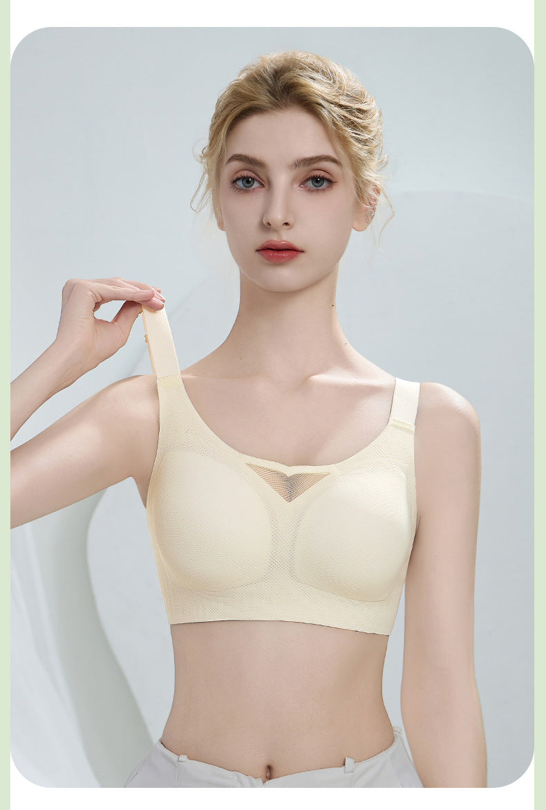 Full Coverage Non-Padded Bralette for Women: Wire-Free Minimizer Bra with Side Support & 4-Hook Back