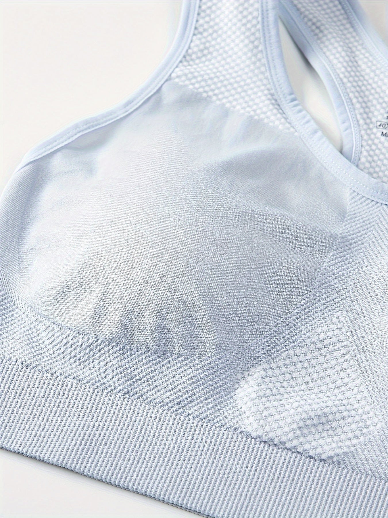 Nahtloser Sport-BH für Damen in Übergröße, Gitterstruktur-Design, atmungsaktiv, hohe Stoßfestigkeit, Racerback-Träger, Rückenstütze, Activewear fürs Laufen und Fitnessstudio, geeignet für verschiedene Sportarten