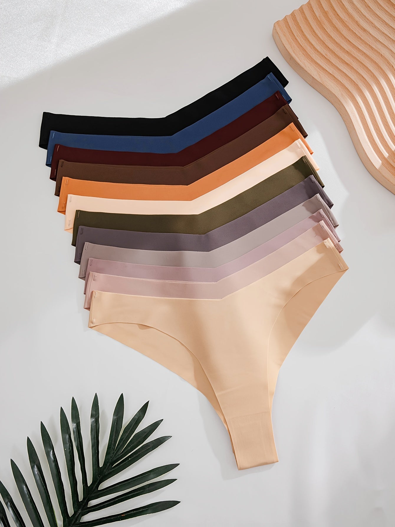 12 tangas lisas sin costuras, bragas íntimas elásticas, cómodas y transpirables, lencería y ropa interior femenina.