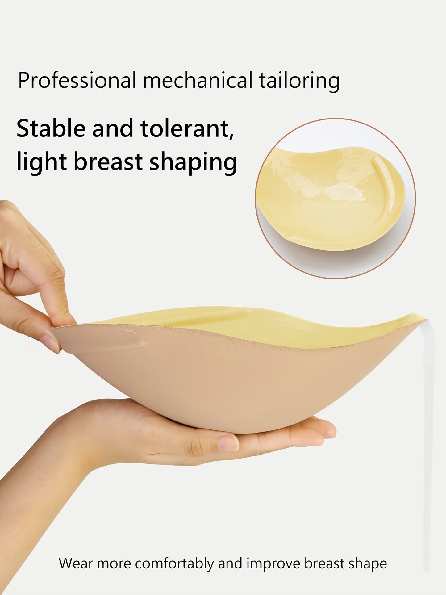 SAHOBBIEHOP Invisible Strapless Plus Size Bra with Anti-Sagging 3D Cups - Natural Look, Secure Fit