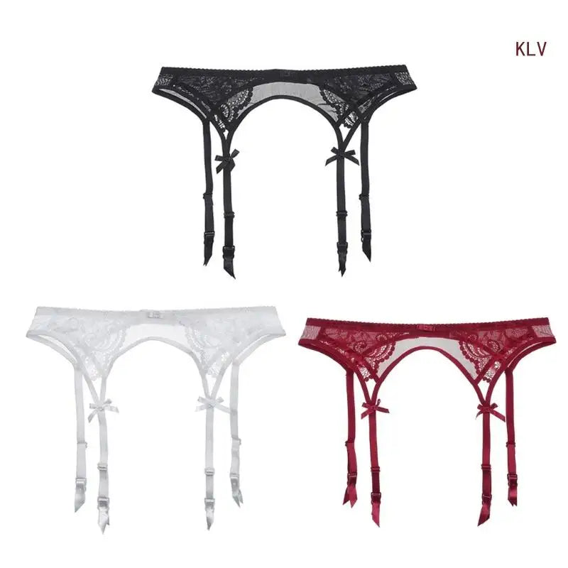 Sexy High Waist Garter Belt for Women Lingerie with 4 Straps - Thigh Highs Accessory