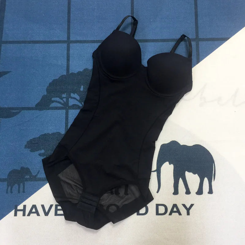 Body blanco con aros para mujer, moldeador elástico de color liso, ropa interior sedosa, moldeador