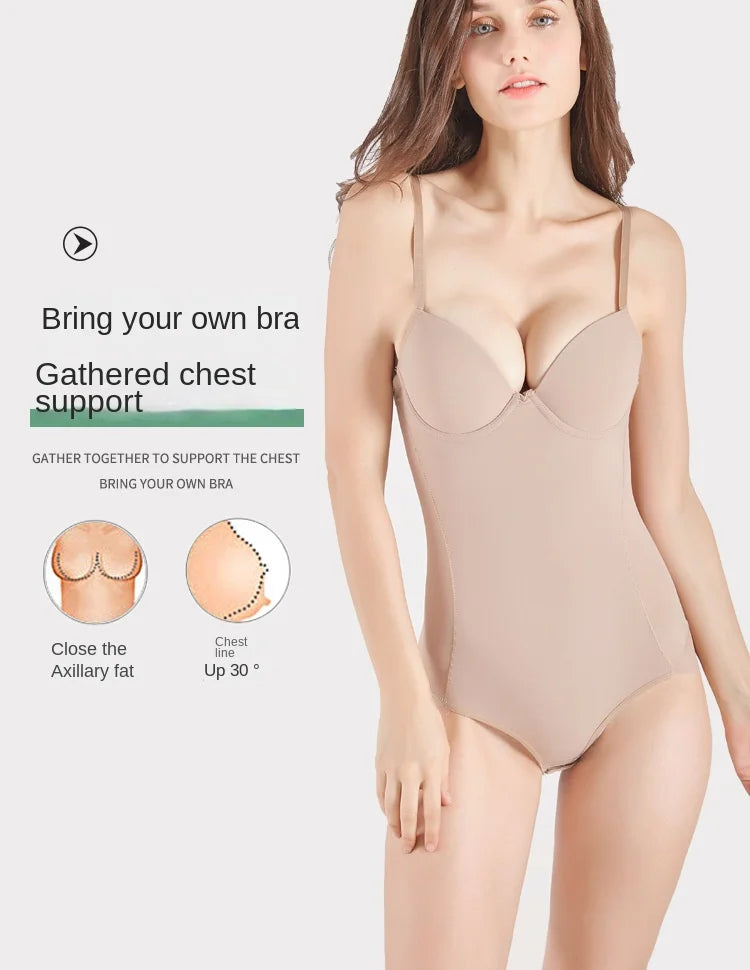 Body blanco con aros para mujer, moldeador elástico de color liso, ropa interior sedosa, moldeador