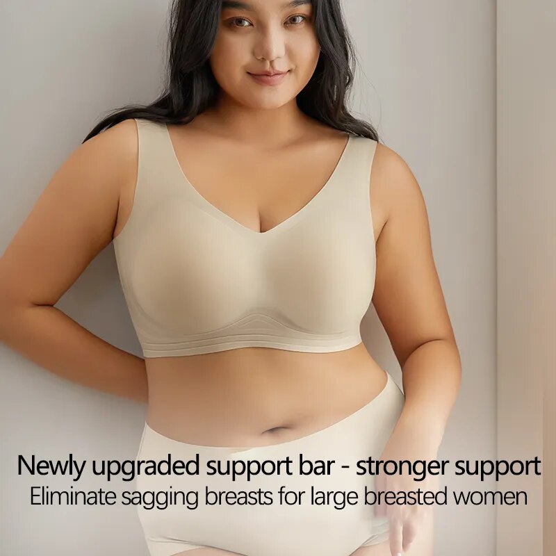 New Multi-color Jelly Latex Plus Size Underwear Girls Gathered Without Marks Without Steel Ring Bra Adjustable And Removable