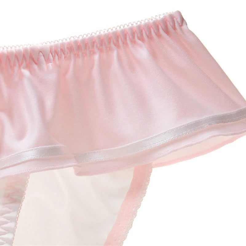 Ropa interior de seda de leche con lazo, estilo marinero japonés, de dibujos animados, para cosplay universitario, sexy, linda y encantadora, bragas de mujer de alta elasticidad.