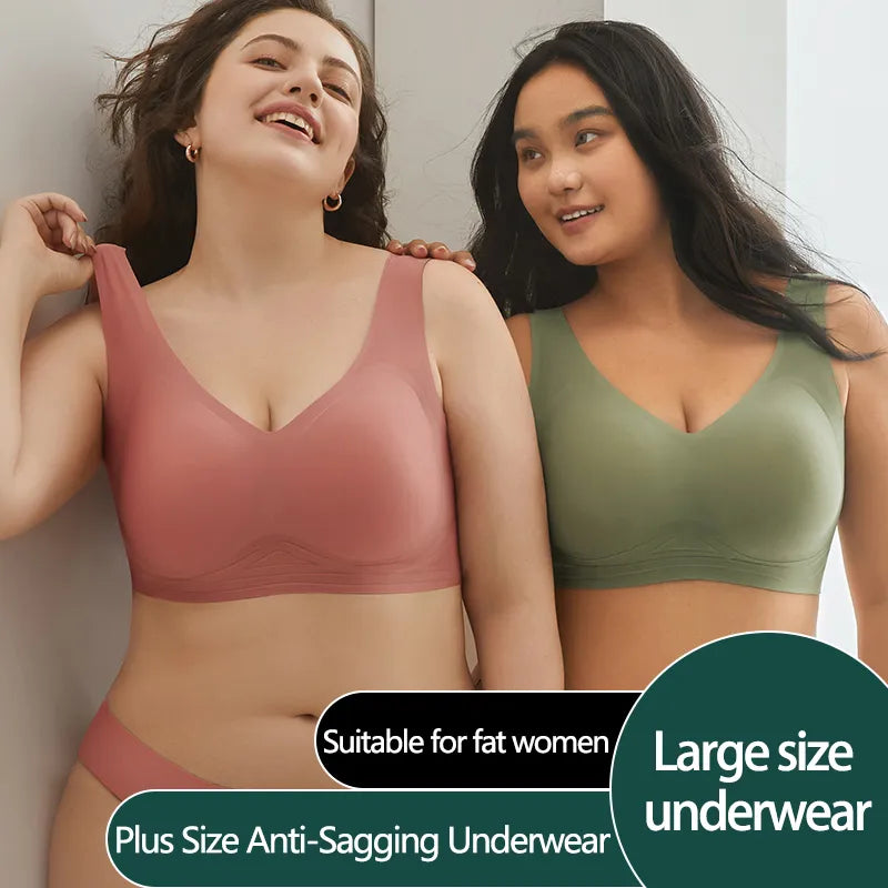 New Multi-color Jelly Latex Plus Size Underwear Girls Gathered Without Marks Without Steel Ring Bra Adjustable And Removable