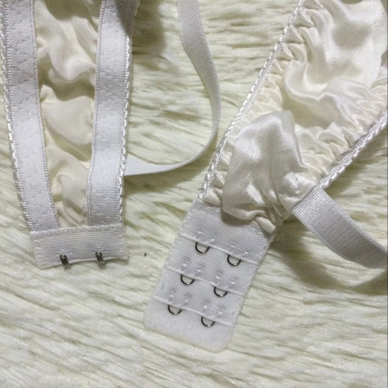 Sujetador push-up ultrafino, transpirable y cómodo de seda helada para mujer - Satén de color puro sin costuras