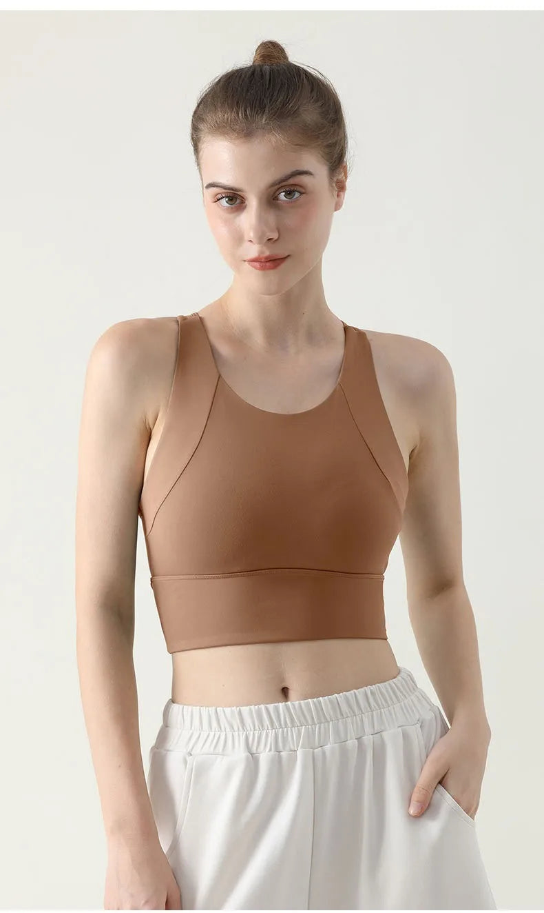 Damen High-Impact Yoga & Gym BH mit Push-Up-Polster, Atmungsaktiv für Fitness, Laufen