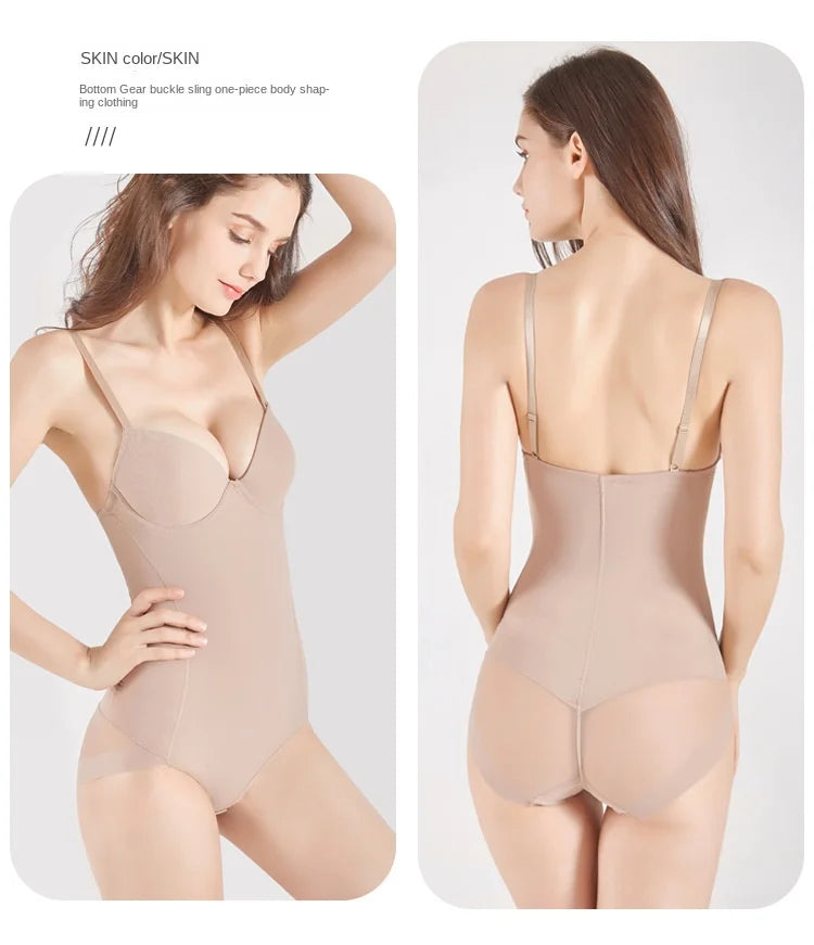 Body blanco con aros para mujer, moldeador elástico de color liso, ropa interior sedosa, moldeador