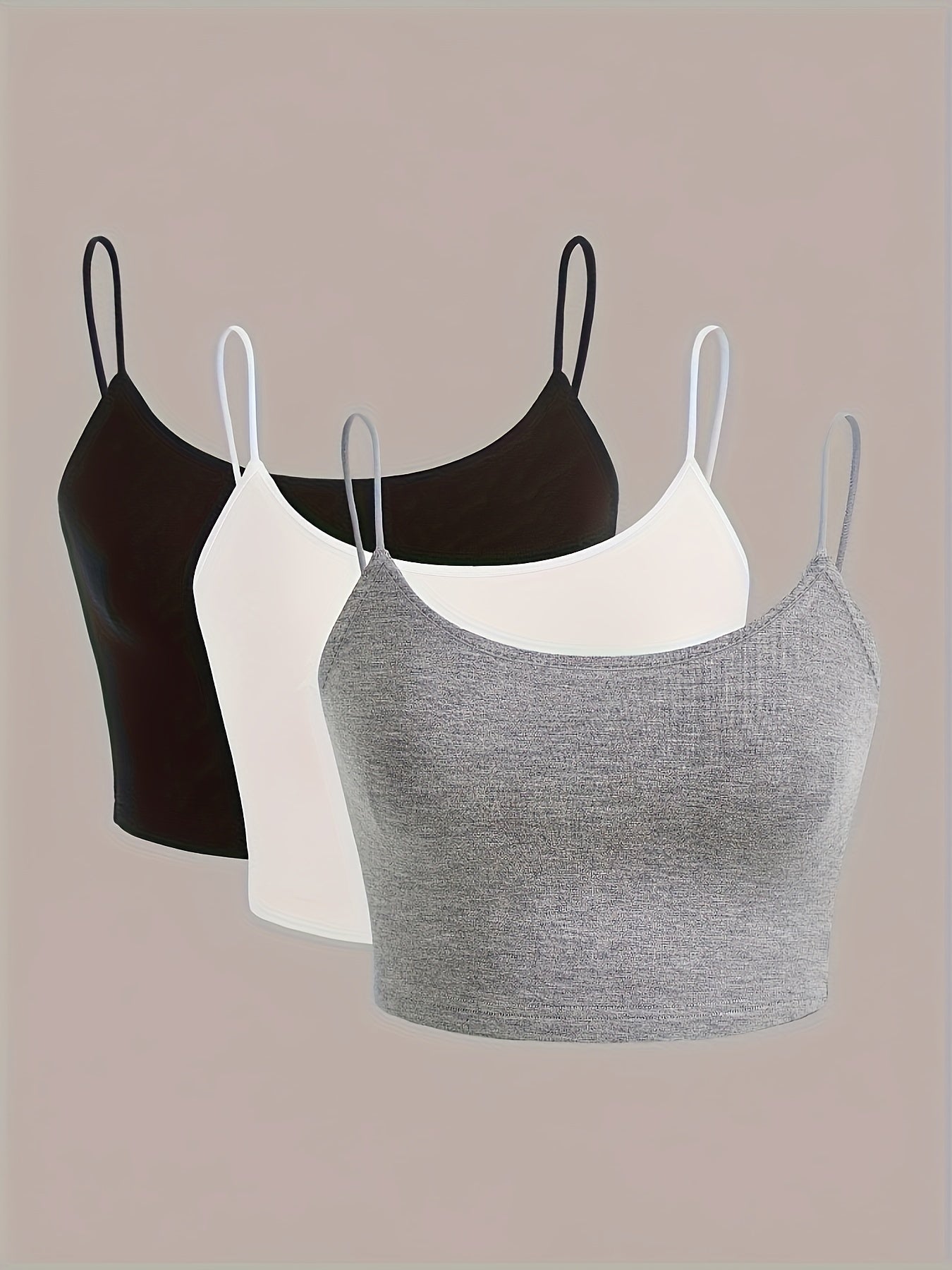 3-Pack Solid Crop Cami Tops | Summer Fashion Essentials
