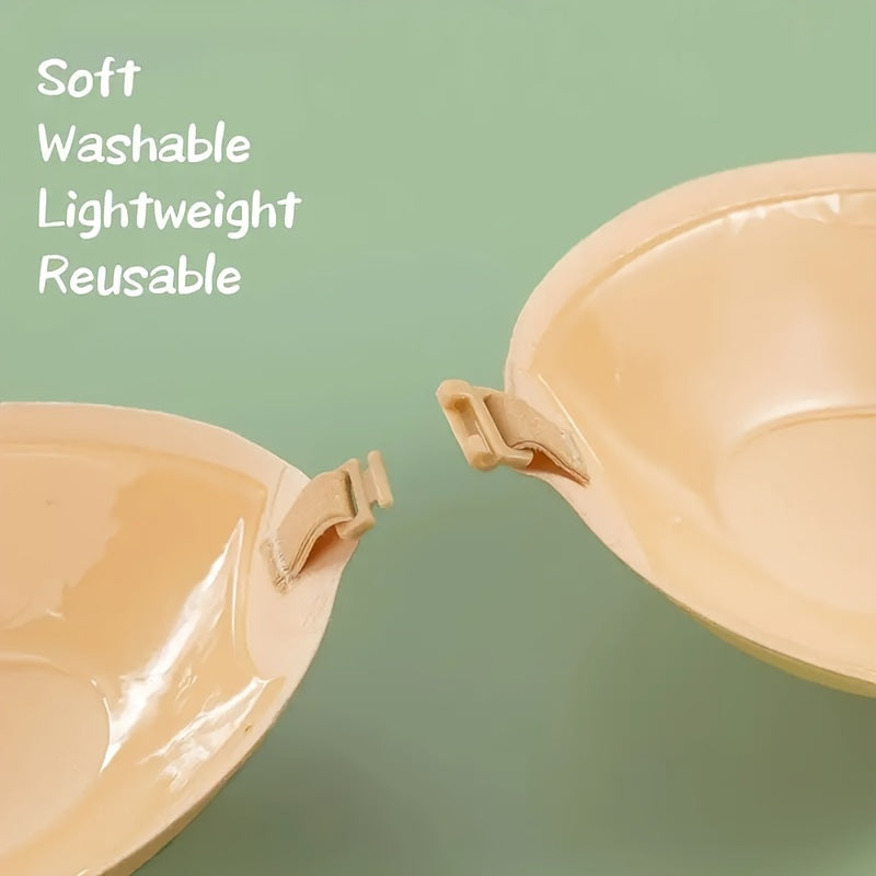 1 Pair Strapless Stick-On Bra: Mango-Shaped, Invisible Lift & Support