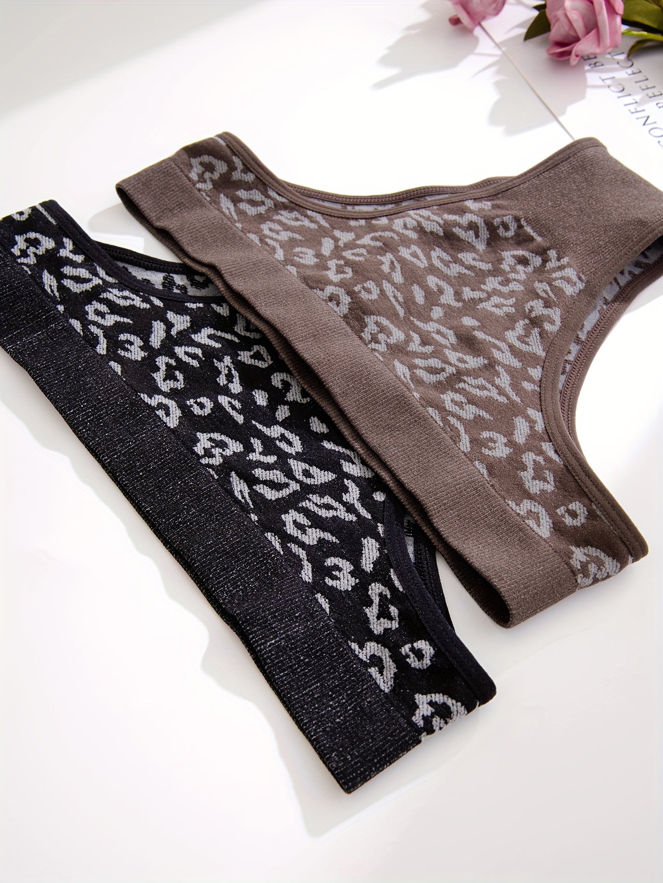 7pcs Low Waist Leopard Panties - Soft, Comfy & Stretchy Women's Intimates