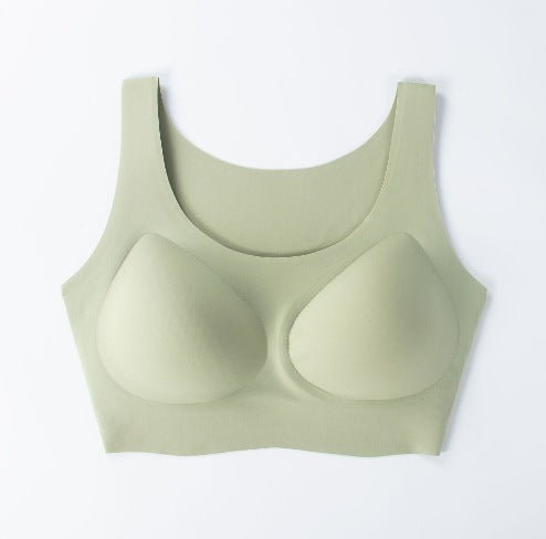 Women's Wireless Vest Bra: Seamless Icy Silk Feel, Full Coverage