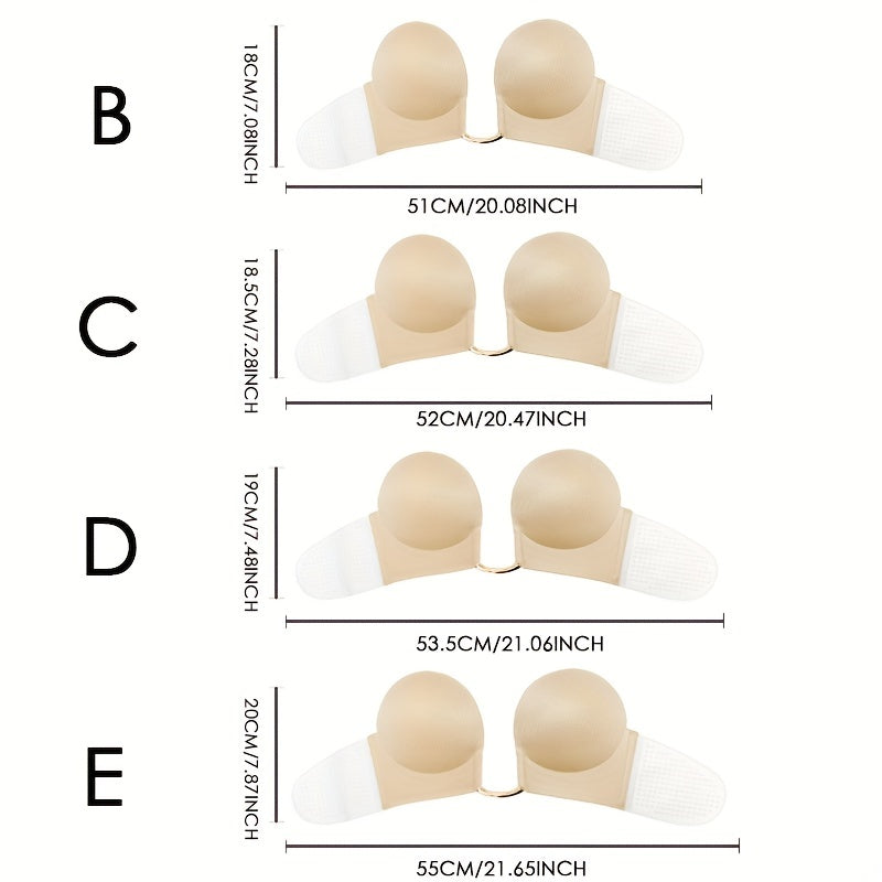 Sujetador invisible adhesivo con efecto lifting y pezoneras sin tirantes - Accesorios de lencería para mujer