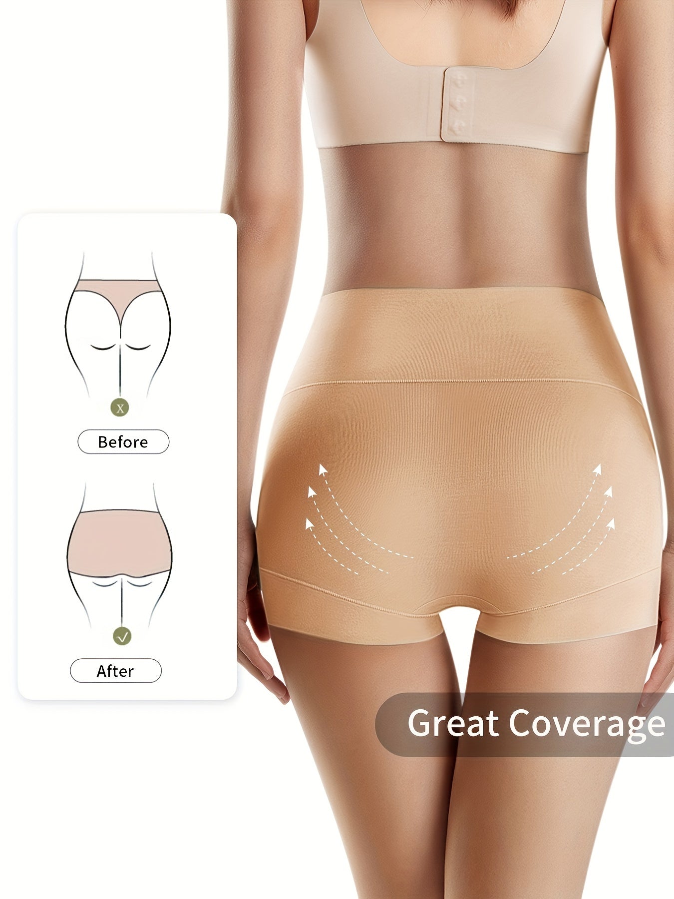 4pcs Letter Graphic Boyshorts - Comfy, Breathable High Rise Women's Lingerie & Underwear