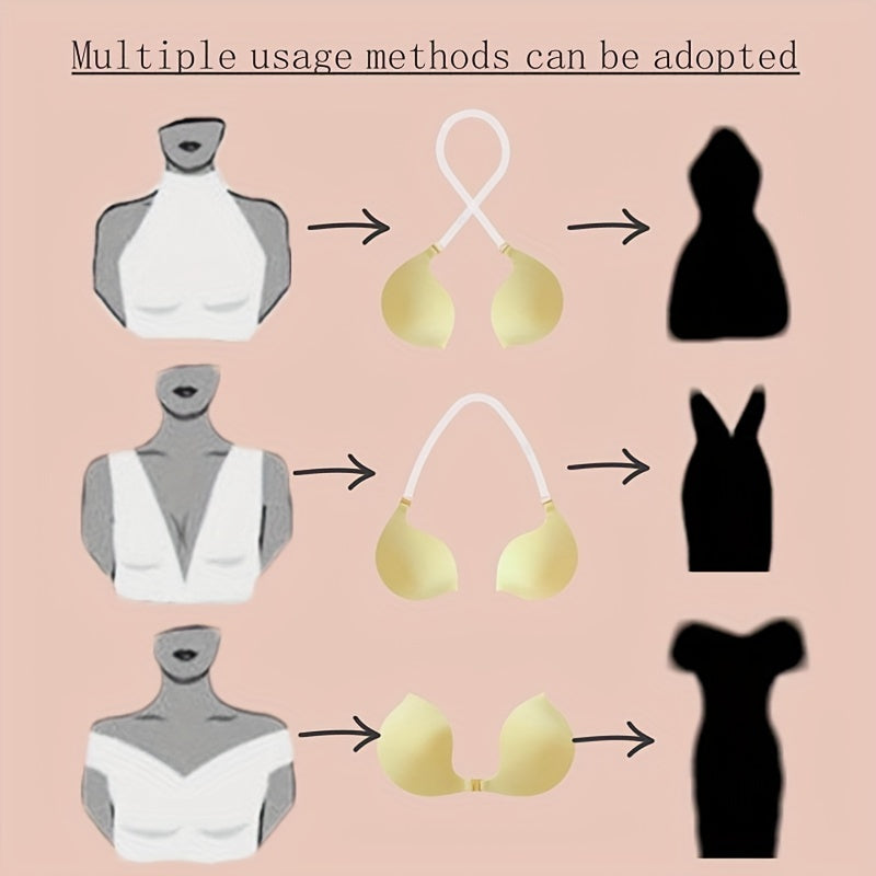 Pegatinas invisibles para realzar el pecho para mujer: antideslizantes, reutilizables, ideales para bodas y uso diario.
