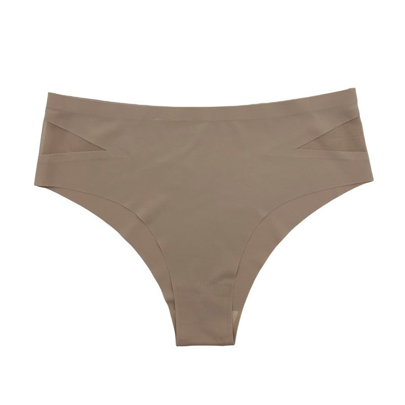 Seamless Women's Sports Panties: Quick-Dry, Breathable Mesh, Cotton Crotch