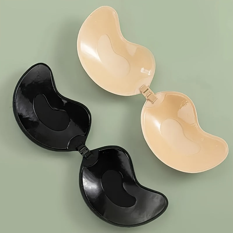 1 Pair Strapless Stick-On Bra: Mango-Shaped, Invisible Lift & Support