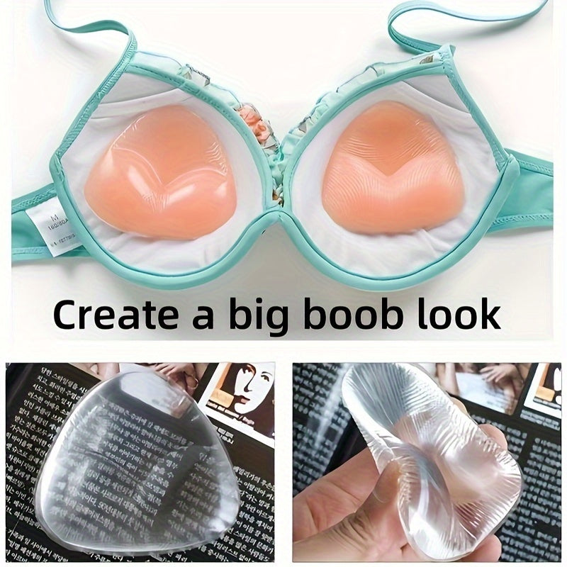 BH-Einlagen aus Silikon – Unsichtbare Push-Up-Pads für BHs und Bademode, wiederverwendbar, bequemer Dekolleté-Boost