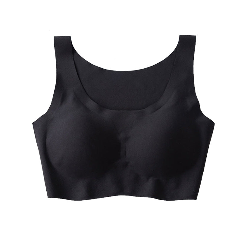 Women's Wireless Vest Bra: Seamless Icy Silk Feel, Full Coverage