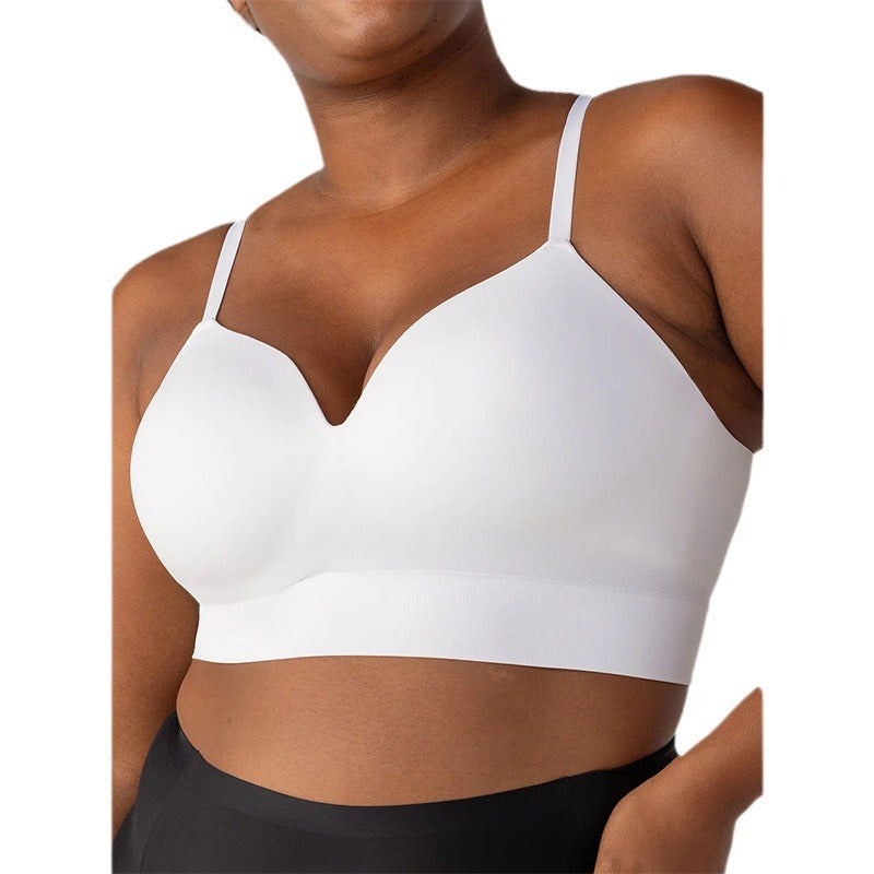 4XL Nude Wireless Halter Bra: Support, Lift & Shaping