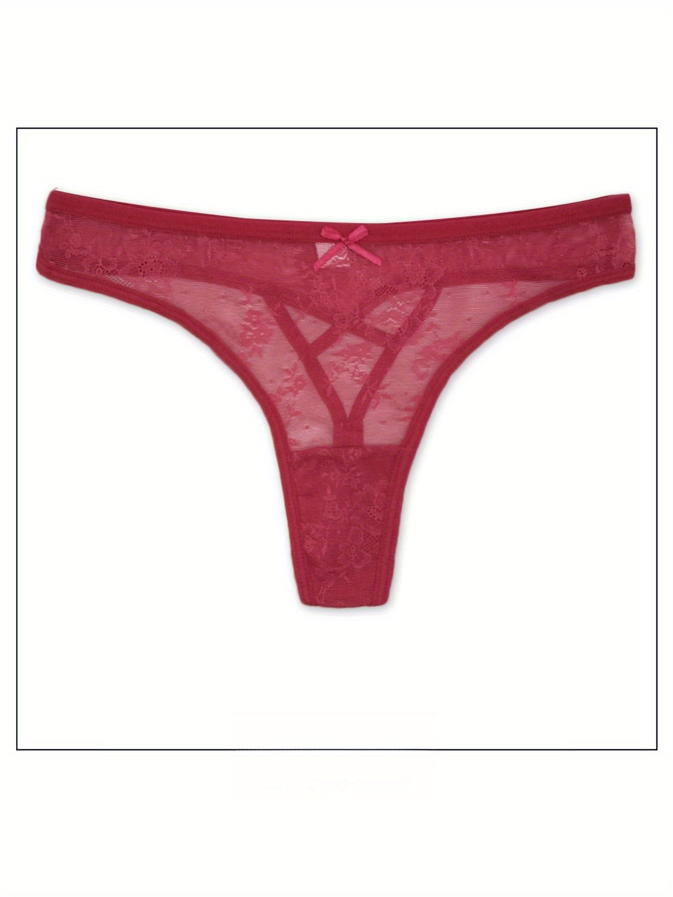 12pcs Women's Lace Thongs: Seamless, No-Show, Sheer Mesh, Multi-Color